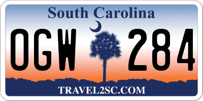SC license plate OGW284