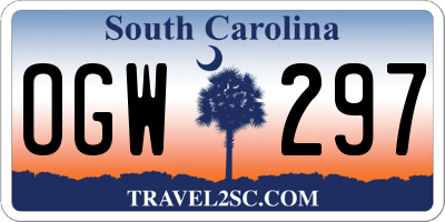 SC license plate OGW297