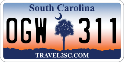 SC license plate OGW311