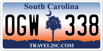 SC license plate OGW338
