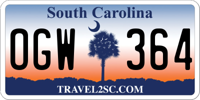 SC license plate OGW364