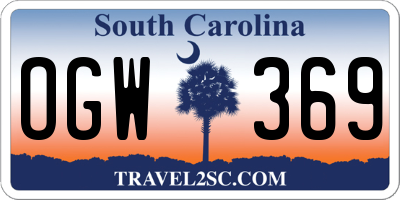 SC license plate OGW369