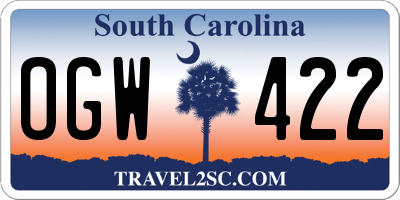 SC license plate OGW422