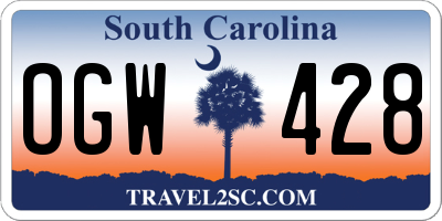 SC license plate OGW428