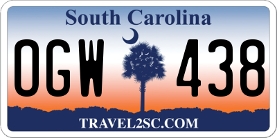 SC license plate OGW438