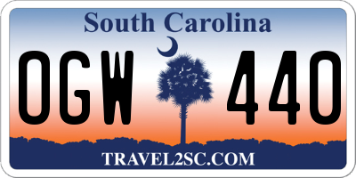 SC license plate OGW440