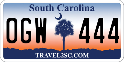 SC license plate OGW444
