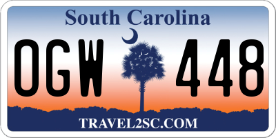 SC license plate OGW448