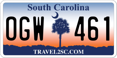 SC license plate OGW461