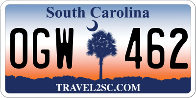 SC license plate OGW462