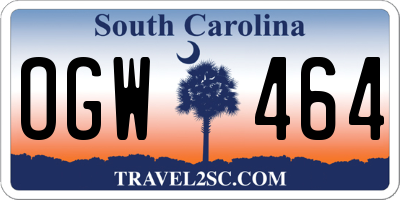 SC license plate OGW464