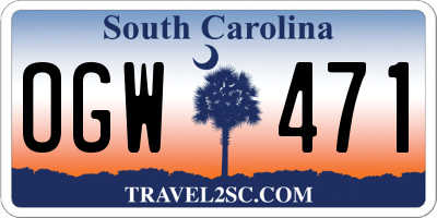 SC license plate OGW471