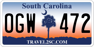 SC license plate OGW472