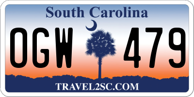 SC license plate OGW479