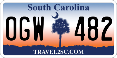 SC license plate OGW482