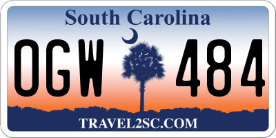 SC license plate OGW484