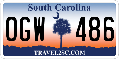 SC license plate OGW486