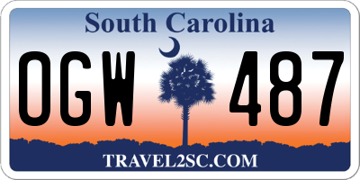 SC license plate OGW487