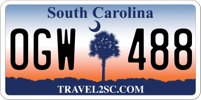 SC license plate OGW488
