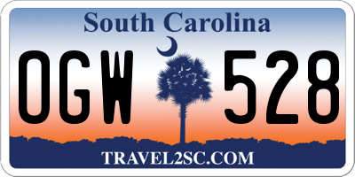 SC license plate OGW528