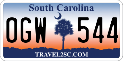 SC license plate OGW544