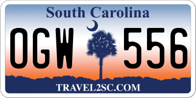 SC license plate OGW556