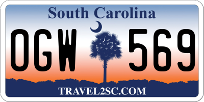 SC license plate OGW569