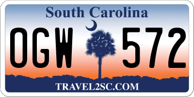 SC license plate OGW572