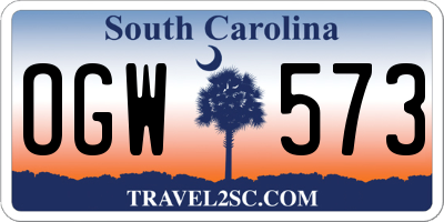 SC license plate OGW573
