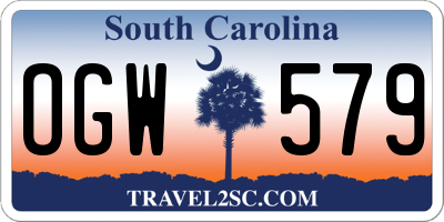 SC license plate OGW579