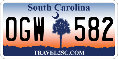 SC license plate OGW582
