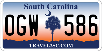 SC license plate OGW586