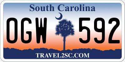 SC license plate OGW592