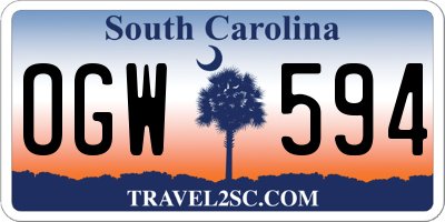 SC license plate OGW594