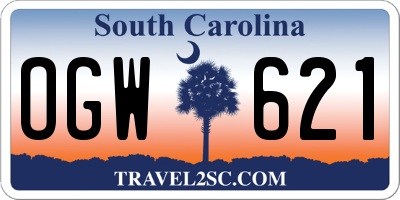 SC license plate OGW621
