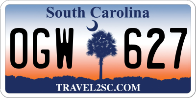 SC license plate OGW627
