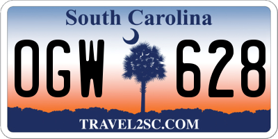 SC license plate OGW628