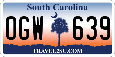 SC license plate OGW639