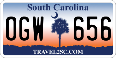 SC license plate OGW656