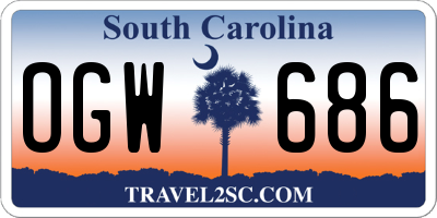 SC license plate OGW686