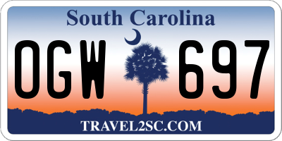 SC license plate OGW697