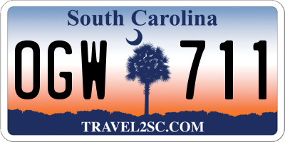 SC license plate OGW711