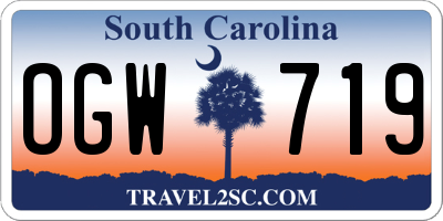 SC license plate OGW719
