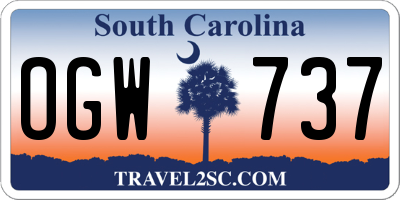 SC license plate OGW737