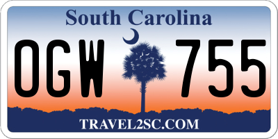 SC license plate OGW755