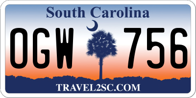 SC license plate OGW756