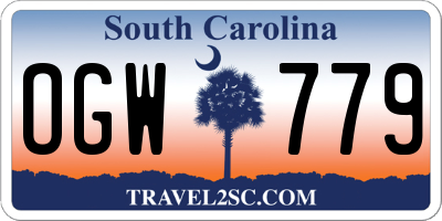 SC license plate OGW779