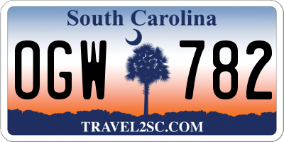 SC license plate OGW782