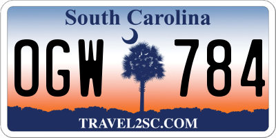 SC license plate OGW784