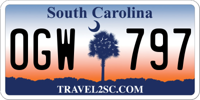 SC license plate OGW797